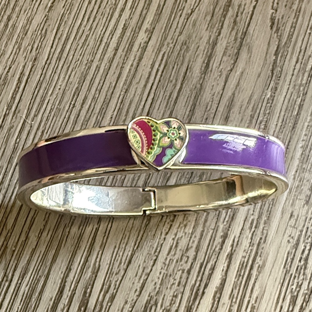 Vera Bradley Purple Heart Bracelet